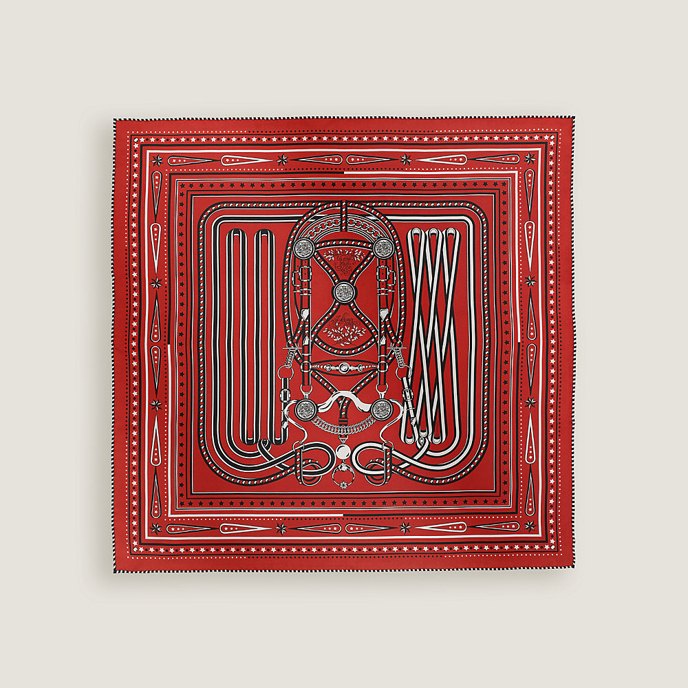 Grand Tralala bandana 55 - Brown | Hermès Canada